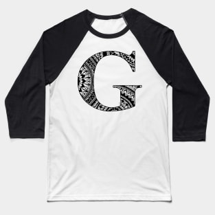 Mandala Letter G Baseball T-Shirt